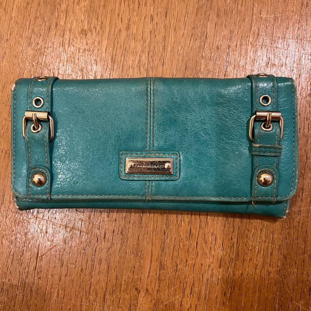 Franco Sarto Teal Leather Wallet